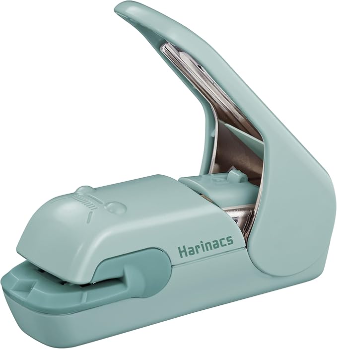 Kokuyo Stapleless Stapler, Harinacs Desktop & Handheld Staple-Free, Up to 5 Sheets No Staple Binding, Portable Compact Holeless Stapler, Green Blue, Japan Import (SLN-MPH105GB)
