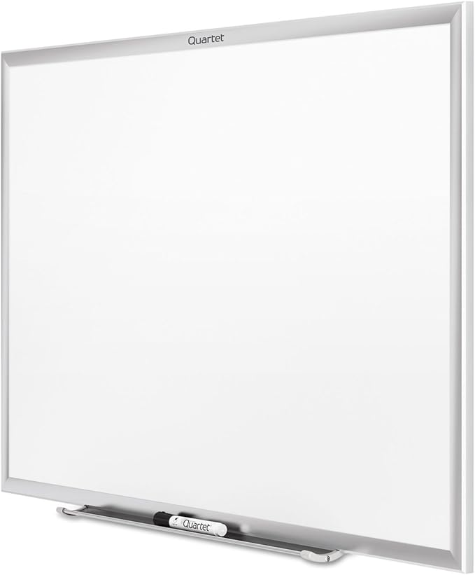 Quartet Magnetic Dry Erase White Board, 60"W x 36"HWhiteboard, Nano-Clean Surface Resists Ink Stains, Silver Aluminum Frame (SM535)