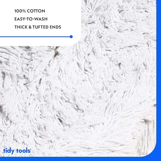 60 Inch Commercial Dust Mop Replacement Head – Reusable Cotton Dust Mop Refill for Floor Cleaning and Janitorial Use