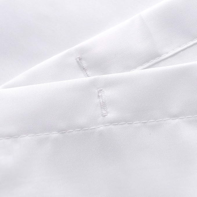N&Y HOME Fabric Shower Curtain or Liner with Magnets - Washable Hotel Quality Cloth Shower Curtain for Bathroom - White, 71x72