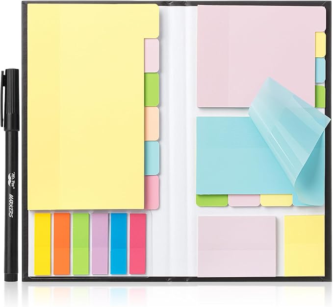 Mr. Pen- Sticky Note Set, 380 Pack, Pastel Colors, Transparent Sticky Notes Tabs, Divider, Stocky Notes for Bible Journaling