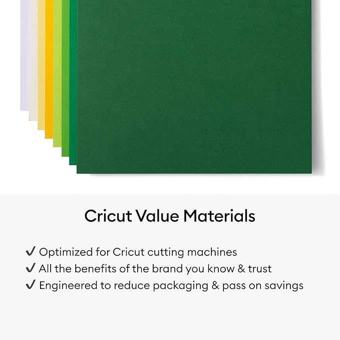 Cricut Value Cardstock Paper, Botanical Sampler - 80 sheets (8.5" x 11") - Compatible with Joy Xtra, Explore, & Maker Machines - Letter Size