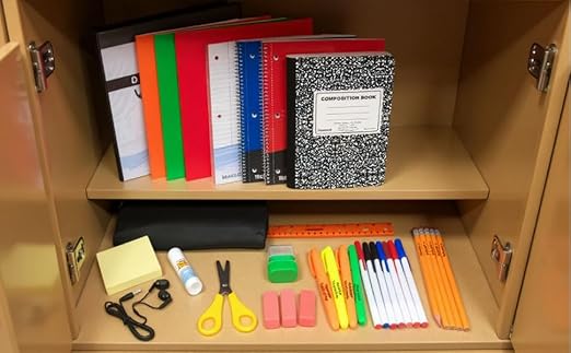 Middle and High School Supplies Kit for Boys, Girls | Home, School Classroom Must Haves Essentials Kit for 5th - 12th Grade Includes Notebooks, Folder, Pencils, Earbuds, Notepad, Binder