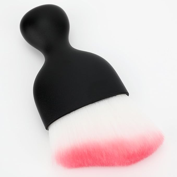 Car Detailing Brush, Soft Bristle Cleaning Brush, Scratch-Free Auto Duster Tool for Dashboard, Air Vents, Leather & Interior Cleaning (Black&Pink)