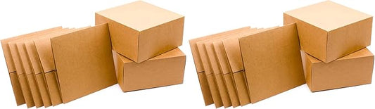 Hallmark 8" Gift Boxes (; Square Kraft) for Valentine's Day, Birthdays, Crafts and More, 5 Count (Pack of 2)