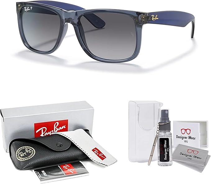 Ray-Ban RB4165 JUSTIN Sunglasses For Men For Women+BUNDLE with ACCESSORY EYEWEAR KIT