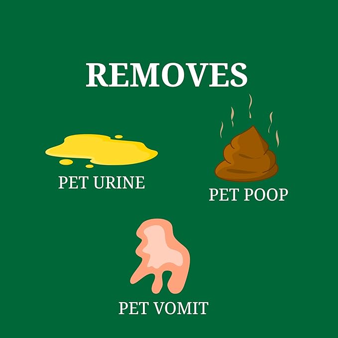 | Pet Enzymatic Stain & Odor Eliminator for Strong Odors Around the Home - Carpet Cleaner for Dog & Cat Urine - 32oz Spray