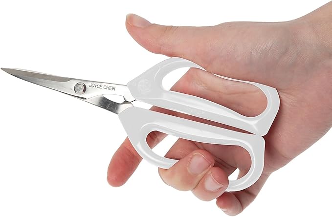 Joyce Chen Original Unlimited Kitchen Scissors All Purpose Dishwasher Safe Kitchen Shears With Comfortable Handles, White