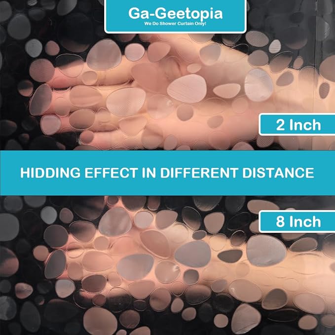 Ga-Geetopia Extra Long - EVA Clear Shower Curtain Liner, Pebble Pattern 72x84 Inch Lightweight Plastic Bathroom Shower Showroom Inner Curtain with Rustproof Metal Grommets and Weighted Magnets