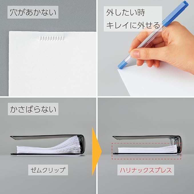 Kokuyo Stapleless Stapler, Harinacs Desktop & Handheld Staple-Free, Up to 5 Sheets No Staple Binding, Portable Compact Holeless Stapler, Salmon Pink, Japan Import (SLN-MPH105VP)