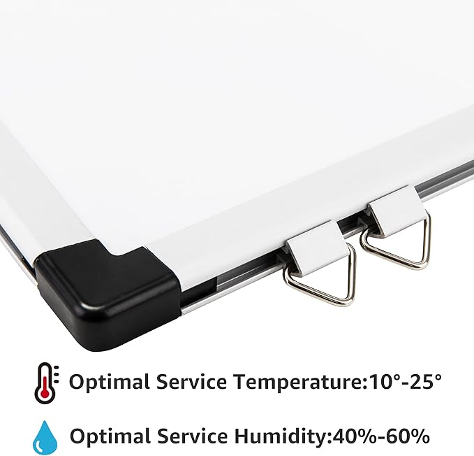 Amazon Basics Large Magnetic Dry Erase Whiteboard with Aluminum Frame, Pen Tray, Wall Mountable, 35.4" x 23.6", for School, Classroom, Office & Home