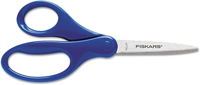 Fiskars 7" Student Scissors for Kids 12-14 - Scissors for School or Crafting - Back to School Supplies - Color May Vary