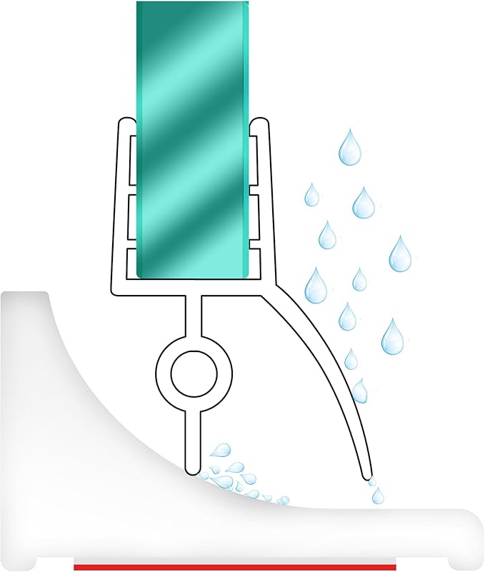 98Inch Shower Threshold Water Dam, Self-Adhesive Silicone Shower Barrier Water Stopper Shower Door Bottom Seal Strip Shower Splash Guard for Bathroom Kitchen Bathtub