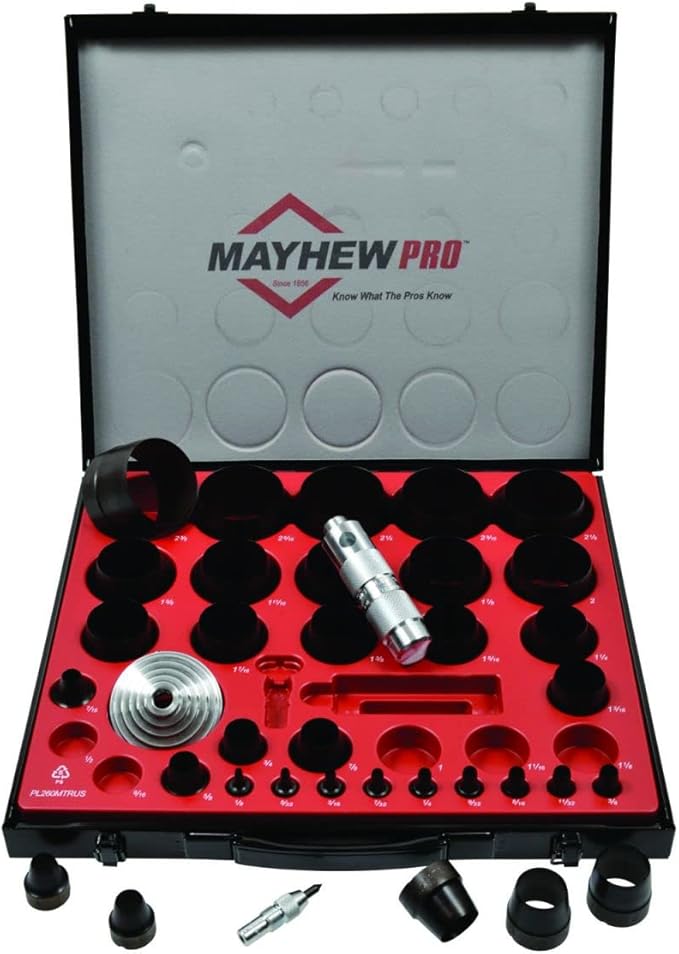 Mayhew Tools 66016 Hollow Punch, 36-Piece Set, Black