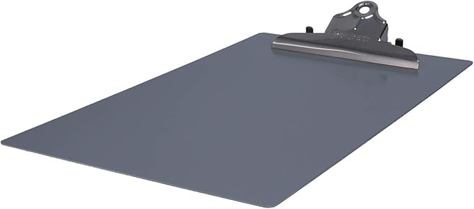 Saunders Recycled Aluminum Clipboard with High-Capacity Clip, 1" Clip Capacity, Holds 8.5 x 14 Sheets, Silver