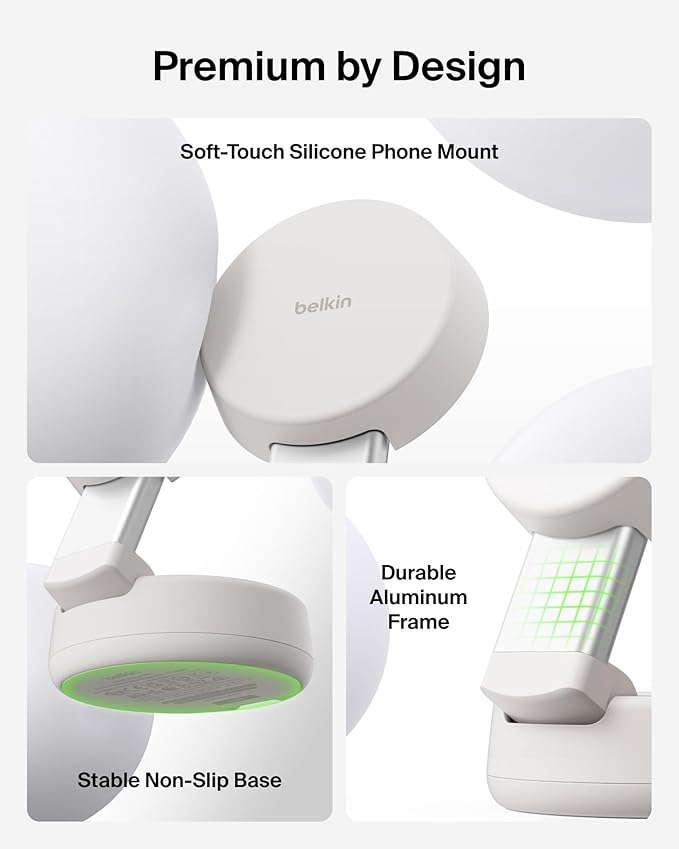 Belkin MagSafe Charger Compatible, 2-in-1 Wireless Charging Station, Qi2.2 25W Convertible Magnetic Charger for iPhone 17, Apple Watch Series 10, Google Pixel 10, and More (45W Adapter Included)