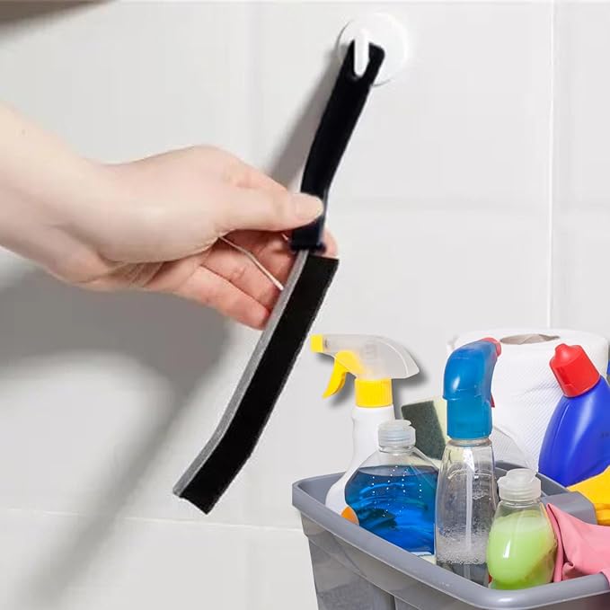 Hard Bristle Crevice Cleaning Brush Set, Multi Color, 6 Pack, 23cm Length, for Gap, Floor, Toilet Cleaning