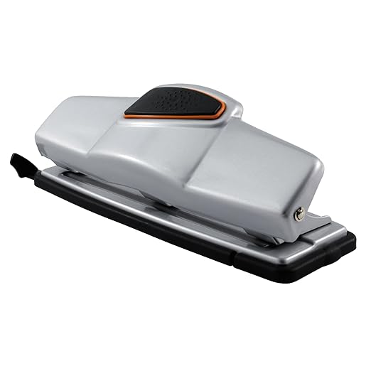 Office Depot 3-Hole Paper Punch, 20-Sheet Capacity, Silver, 275882CA