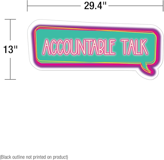 Carson Dellosa Accountable Talk Bulletin Board Set—Sentence Stem Speech Bubbles and Category Topic Signs for Group Discussions and Social-Emotional Learning, Homeschool or Classroom Décor (31 pc)