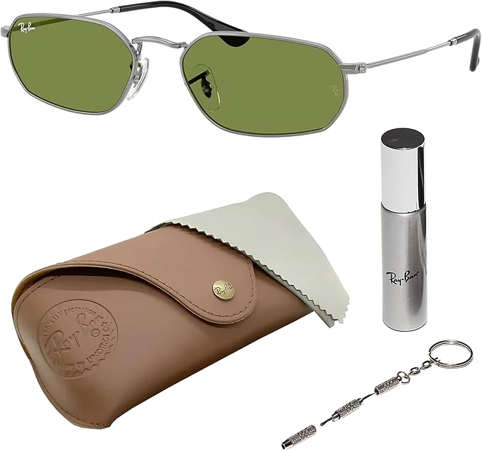 Ray-Ban RB3947 Square-Round Shaped Sunglasses for Men & Women with Official RAYBAN Eyewear Kit – Classic Timeless Design