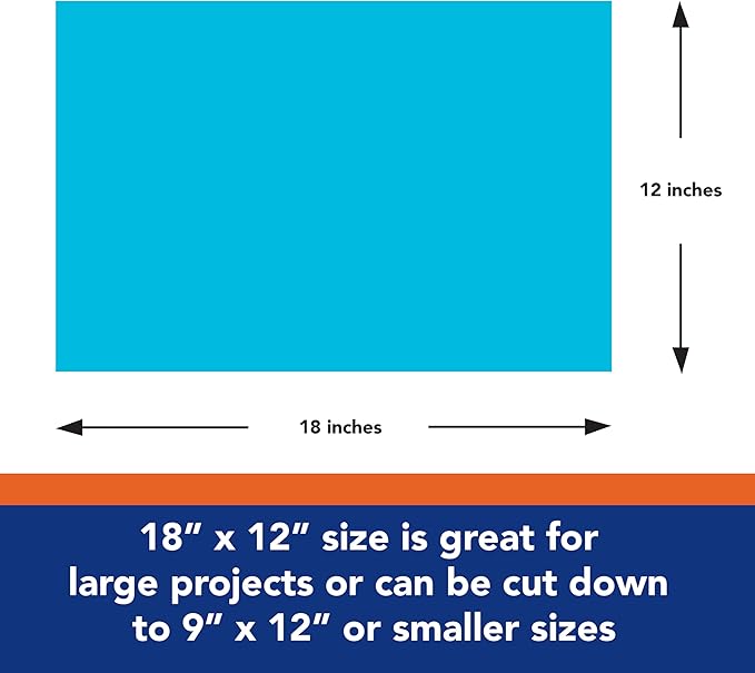 Tru-Ray® Construction Paper, 12" x 18", 50% Recycled, Atomic Blue, Pack Of 50