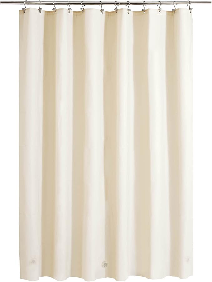 Barossa Design Beige Shower Curtain Liner - Premium PEVA, BPA & PVC Free, No Chemical Smell, Lightweight Standard Size Shower Curtain with 3 Magnets, Metal Grommets - Beige