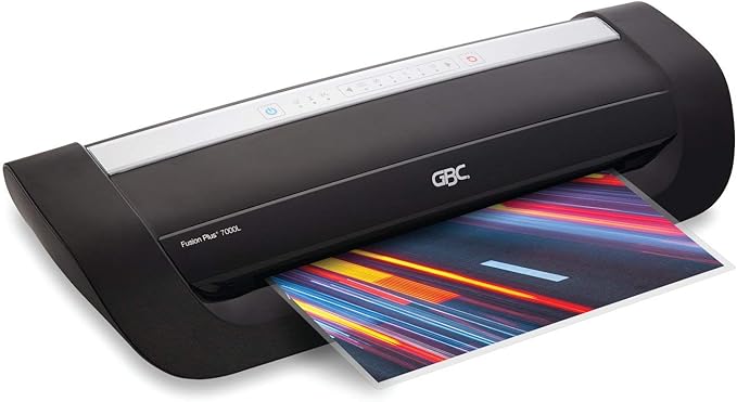 GBC Thermal Laminator Machine, Fusion 7000L, 12 Inch, 1 Min Warm-Up, 3-10 Mil, with 50 EZUse Laminating Pouches (1703098F)