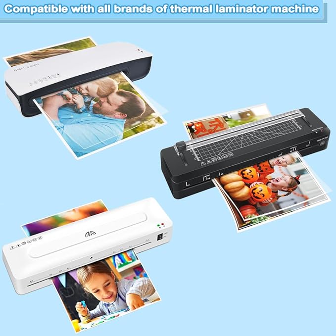 Laminating Pouches, 500 PCS 3 Mil Laminating Sheets 9 x 11.5 Thermal Laminate Sheets Holds 8.5 x 11 Inch Sheets, Universal Lamination Paper for Laminator, Photos, Files, Round Corner Letter Size