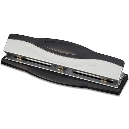 Staples High‑End Adjustable 3‑Hole Punch – Heavy‑Duty Office Paper Punch