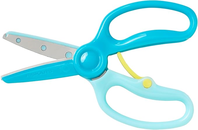 Fiskars Kids Scissors, Toddler Safety Scissors, Spring-Action Training Lever & Blunt Tips for Ages 3+, 6-Pack, Assorted Colors