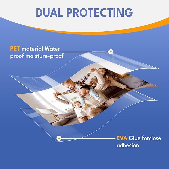 100Pack Legal Size Laminating Sheets 9"x14.5" 3Mil Thick Thermal Laminate Pouches Compatible with All Laminators No Bubble 8.5x14 Clear Laminating Paper for Documents