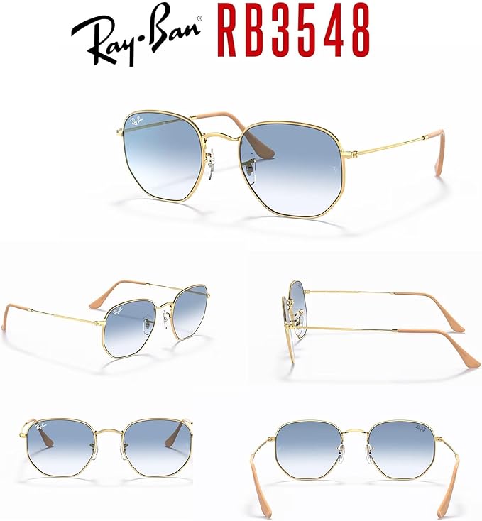 Ray-Ban RB3548 Hexagonal Sunglasses For Men For Women +BUNDLE with ACCESSORY EYEWEAR KIT