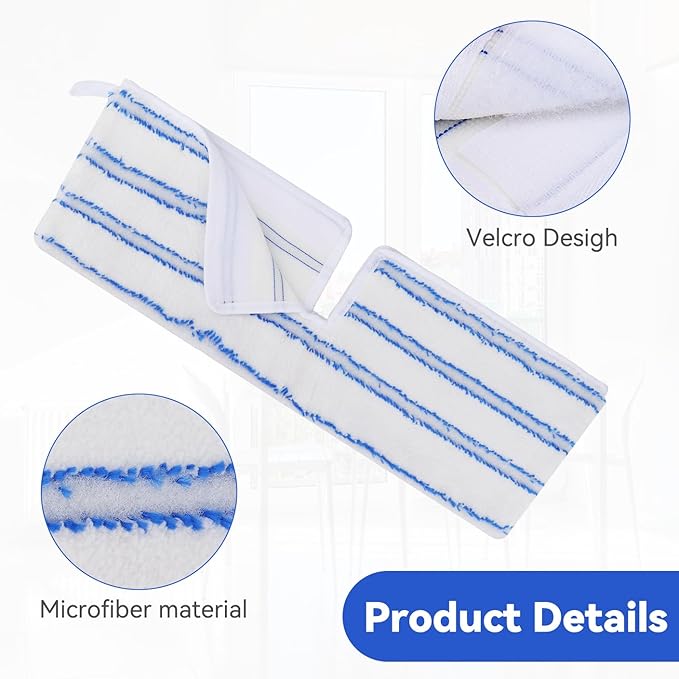 Mop Heads Replacements Compatible with Cedar Dual-Action Flip Mop - Microfiber Mop Replace Pads for Dry/Wet Use - Reusable Washable Dust Mop Refills for Floor Cleaning,5 Pack