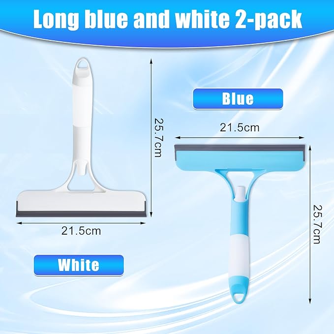 3 in 1 Window Cleaning Scraper,New 3 in 1 Window Cleaner,Squeegee and Scrubber with Spray, for Windows, Walls,Car Windshields, Bathrooms, Kitchens, All-Purpose Window Cleaner Tool (Blue)