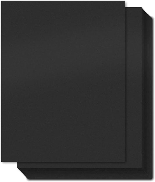 Ohuhu Black Cardstock Thick Paper 100 Sheets - Ohuhu 8.5" x 11" Heavyweight 80 lb/216 gsm Card Stock for Crafts and DIY Card Making