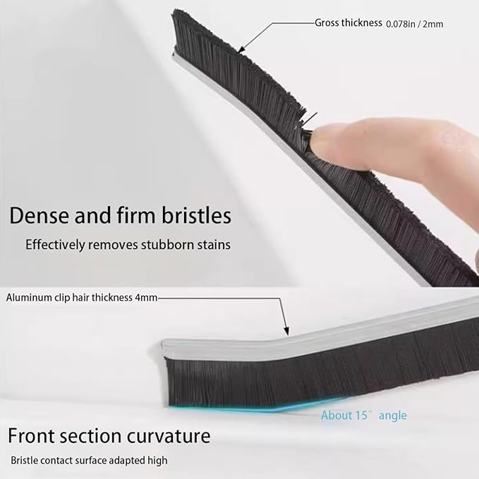 6-Piece Black Multi-Function Crevice Cleaning Brush Household Hard Bristle Narrow Brush Head Crevice Cleaning Tool