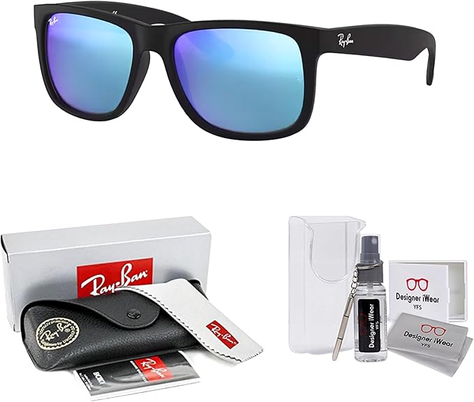 Ray-Ban RB4165 JUSTIN Sunglasses For Men For Women+BUNDLE with ACCESSORY EYEWEAR KIT