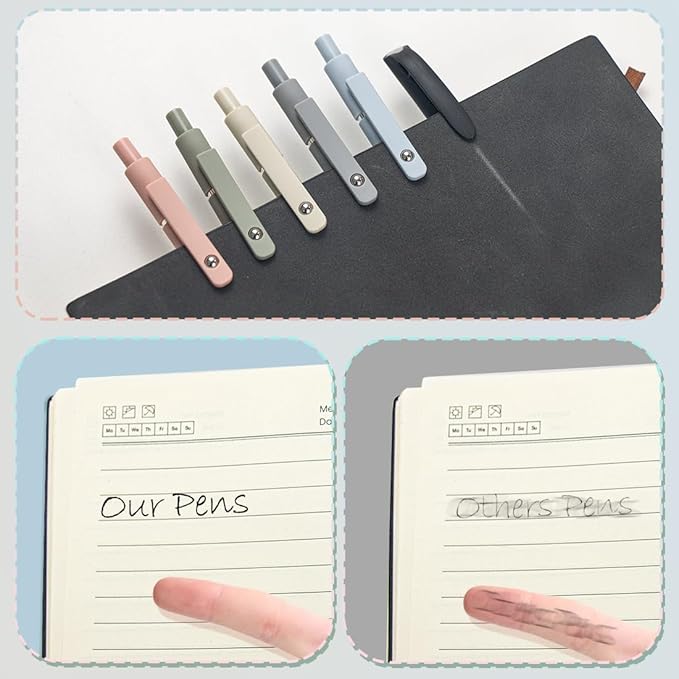5-Pack Gel Pens Ballpoint Smooth Writing Pens No smudge 0.5mm Gel Pens Fine Point for School Office Gift for Students/Teachers/Nurses/Professionals (Morandi Color)