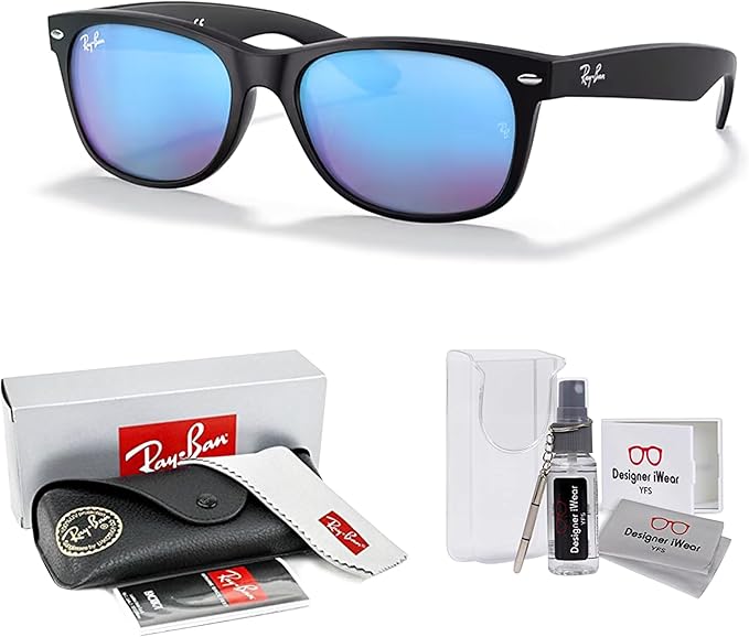 Ray-Ban RB2132 NEW WAYFARER 55MM Square Sunglasses For Men For Women +BUNDLE with ACCESSORY EYEWEAR KIT