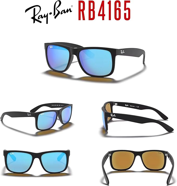 Ray-Ban RB4165 JUSTIN Sunglasses For Men For Women+BUNDLE with ACCESSORY EYEWEAR KIT