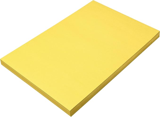 Prang (Formerly SunWorks) Construction Paper, Yellow, 12" x 18", 100 Sheets
