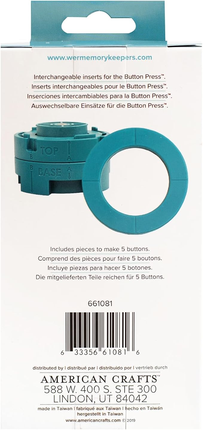 We R Memory Keepers Button Press Inserts-Large (58mm)