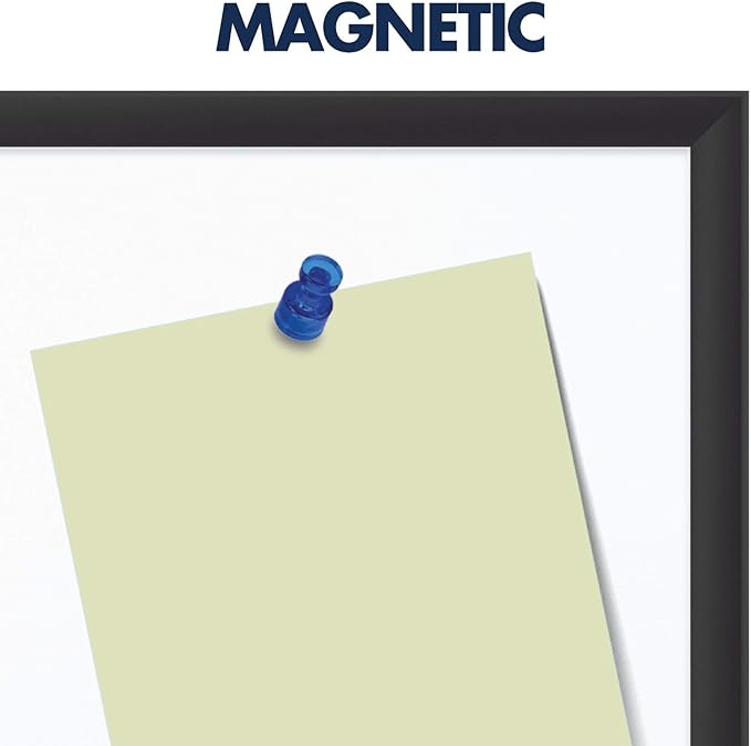 Quartet Magnetic Dry Erase White Board, 3' x 2 Whiteboard, Nano-Clean Surface Resists Ink Stains, Black Aluminum Frame (SM533B)