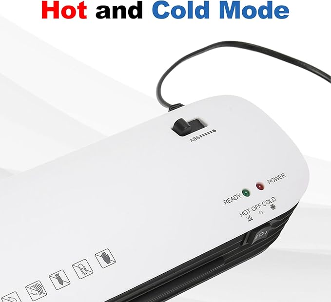 ASHATA SL299 Thermal Laminator Machine, 9 inch Hot Cold Laminating Machine with Paper Cutter and Corner Rounder, Anti Jam Lamination Machine for Laminate Recipe Cards, Photos and