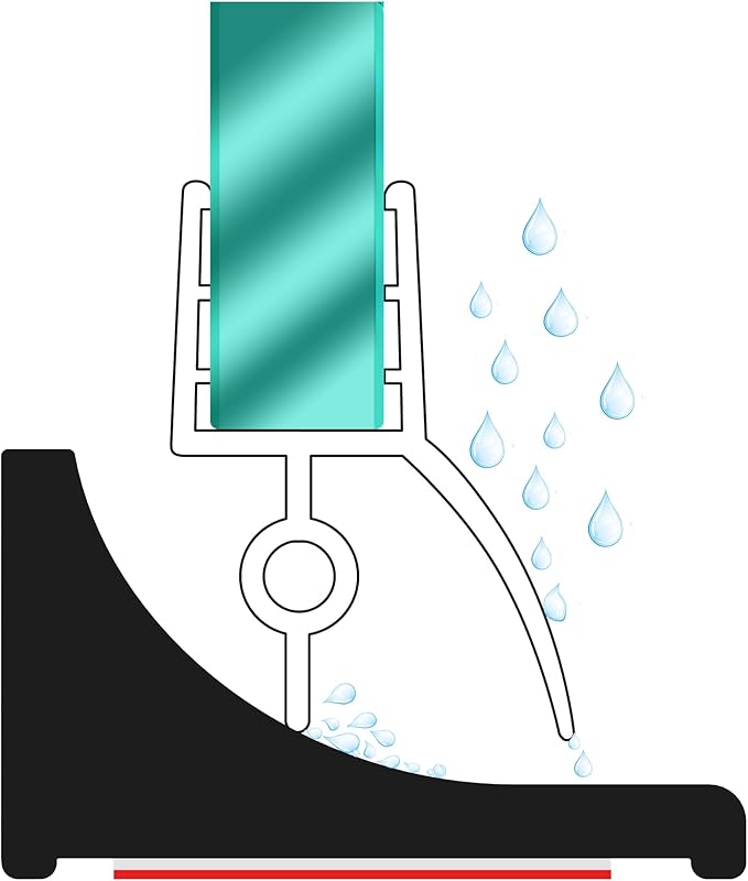 98Inch Shower Threshold Water Dam, Self-Adhesive Silicone Shower Barrier Water Stopper Shower Door Bottom Seal Strip Shower Splash Guard for Bathroom Kitchen Bathtub