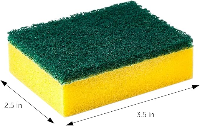 DecorRack 80 Kitchen Sponges, Heavy Duty Dish Sponges, Household Cleaning, Bathroom, Car Wash - Bulk Pack, Multicolor (Pack of 80)