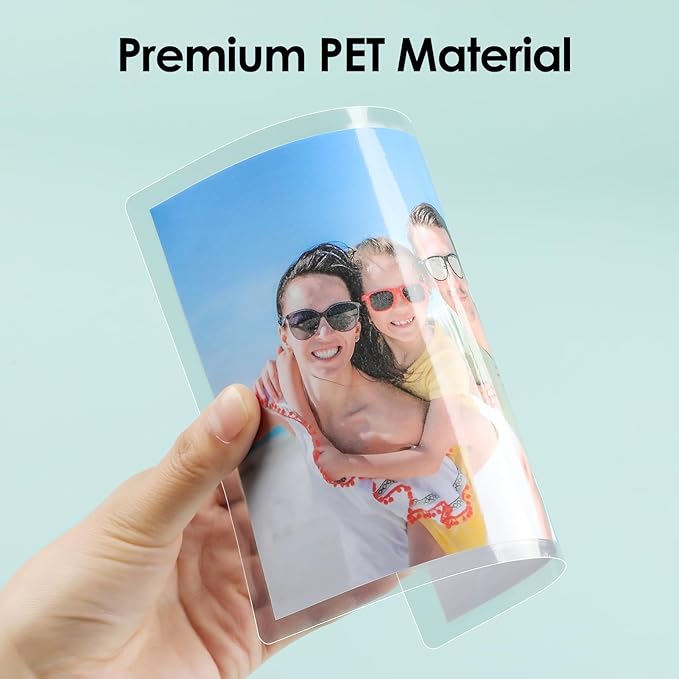 KTRIO 10 Pack Self Sealing Laminating Pouches, 5.5” x 7.5”, 10 Mil Thick Self Adhesive Laminating Sheets, Clear Lamination Pouches for Photos, Laminate Sheets, No Laminator Machine Needed, No Heat