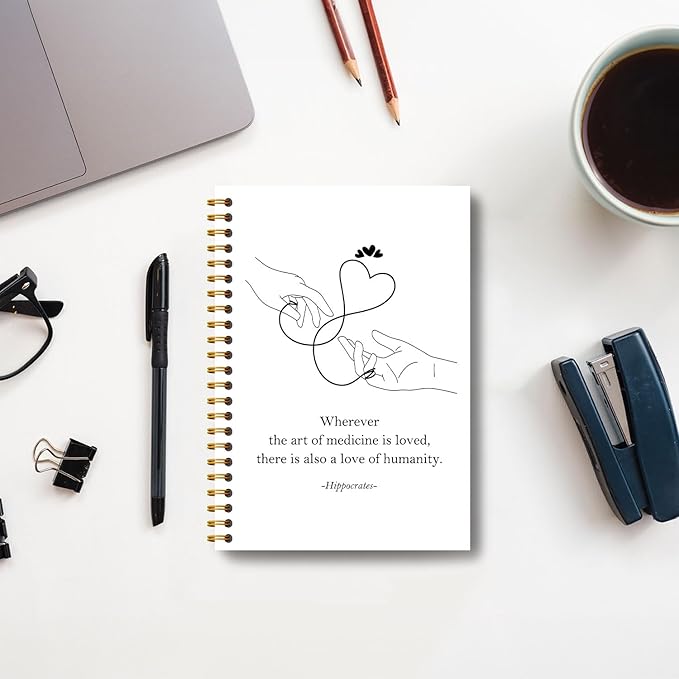 Guymn Medical Notebook, Nurse Journal, Inspirational Nursing Notebook Journal, Doctor Physician Appreciation Gifts Hardcover Spiral Notebooks 5.5x8.3 Inch