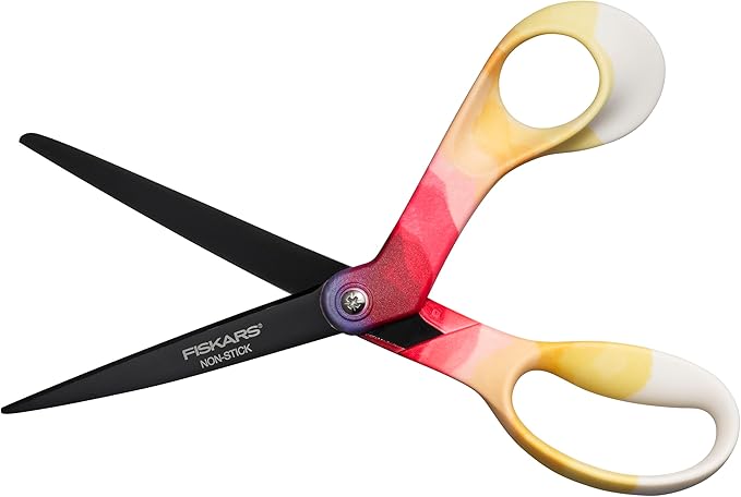 Fiskars Explore Scissors, Non-Stick Blades, Design Collection, Daybreak, 8 Inches
