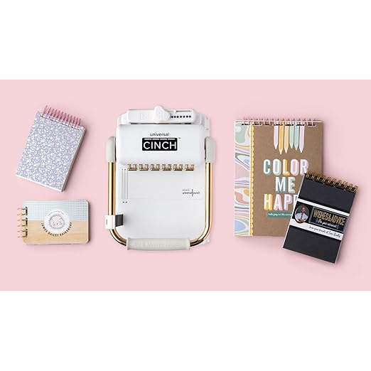 We R Memory Keepers Universal Cinch Book Binding Machine, Spiral Binding, Wire Binding, Book Binder Machine for Bookbinding, Book Making, Spiral Notebook Maker, and Binding Kits